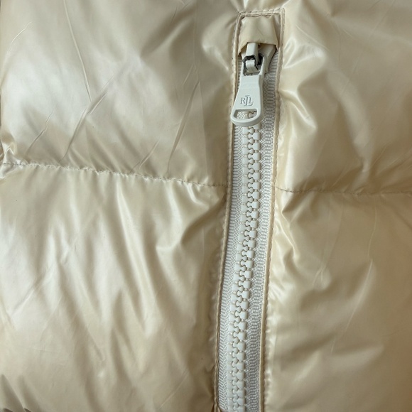 RARE Vintage Ralph Lauren Crest Patch Down-Filled Puffer Jacket in Ivory - Picture 7 of 11